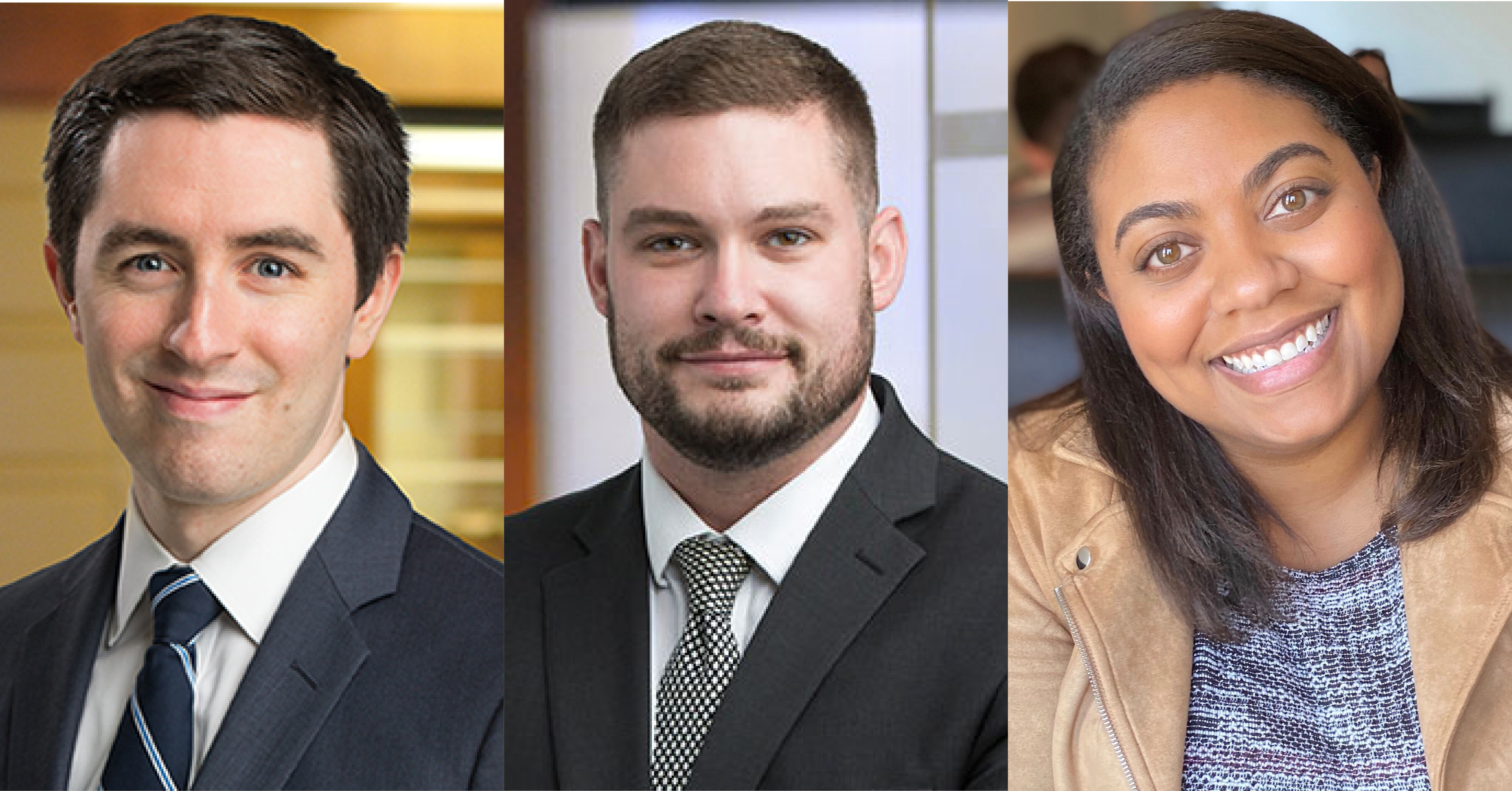 Maslon Attorneys Judah Druck, Tom Pack, and Alumna Hillary Taylor