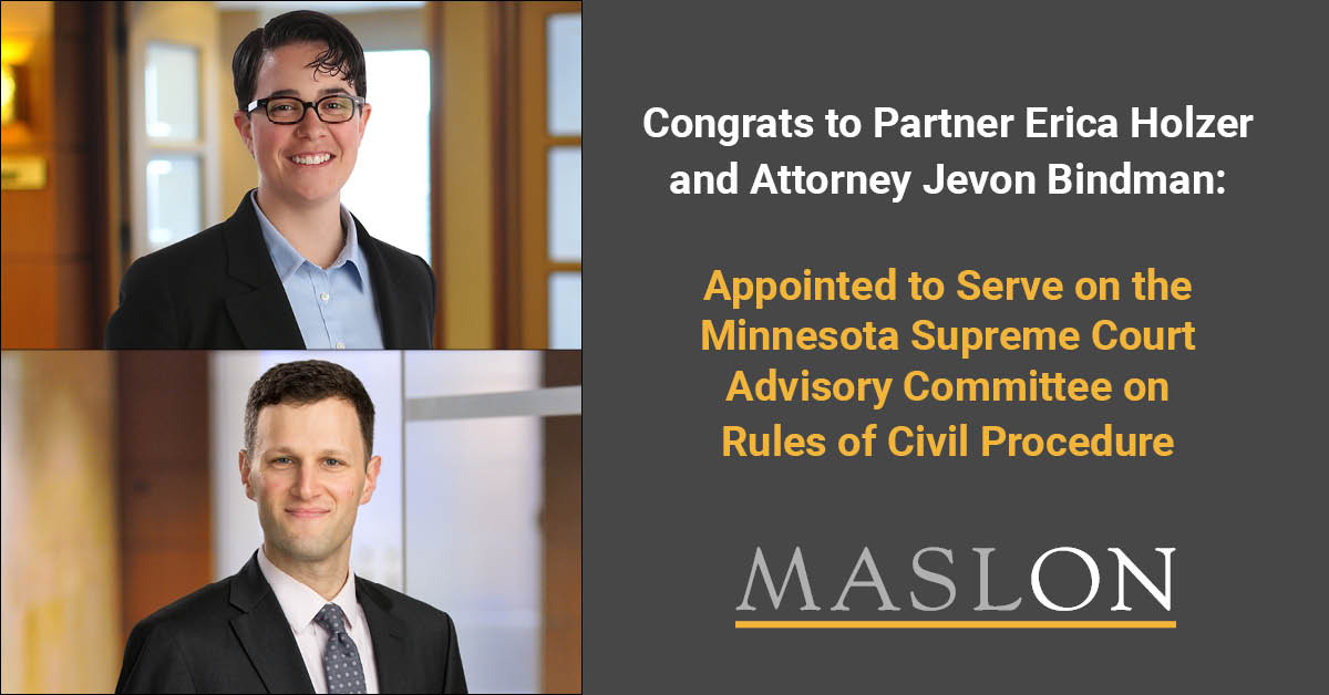 Partner Erica Holzer Appointed to Serve as Reporter for Minnesota