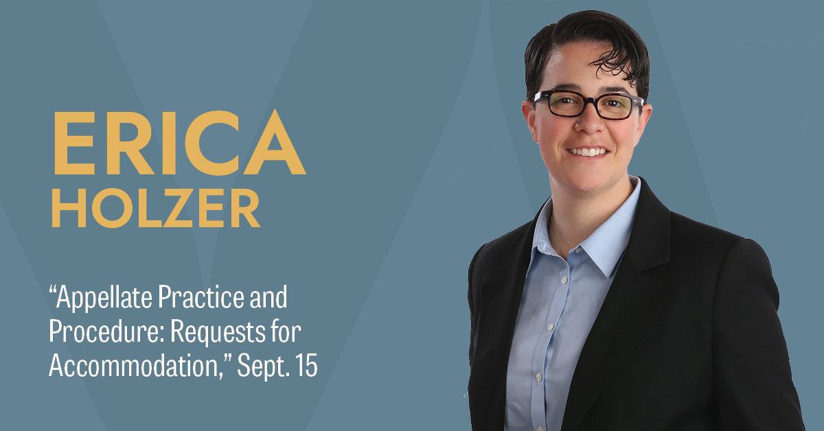 Erica Holzer Joins Discussion on Attorney Well-Being Initiatives in ...